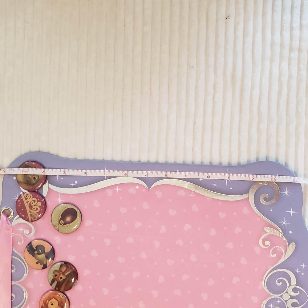 Disney Sofia The First Pink & Purple Themed Hanging Magnet Memo Board - Picture 10 of 14